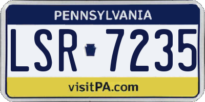 PA license plate LSR7235