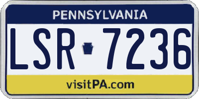 PA license plate LSR7236
