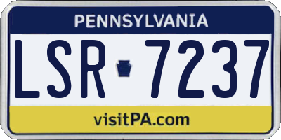 PA license plate LSR7237