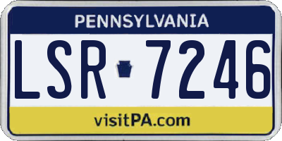 PA license plate LSR7246