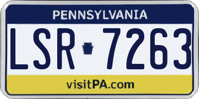 PA license plate LSR7263