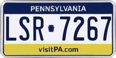 PA license plate LSR7267