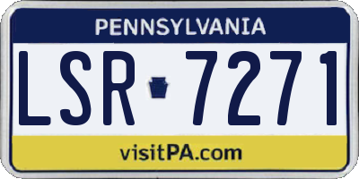 PA license plate LSR7271