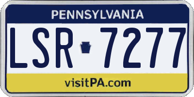 PA license plate LSR7277