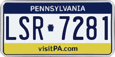 PA license plate LSR7281