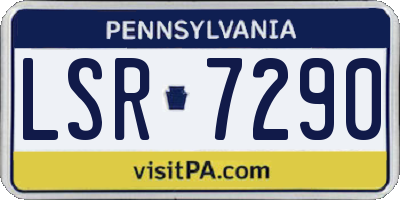 PA license plate LSR7290