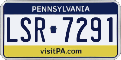 PA license plate LSR7291