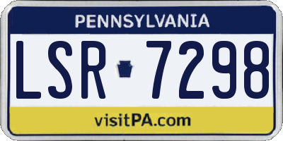 PA license plate LSR7298