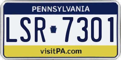 PA license plate LSR7301