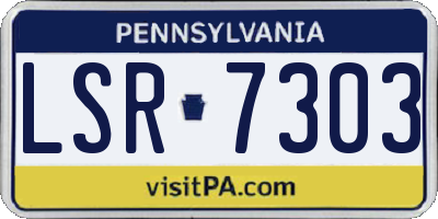 PA license plate LSR7303