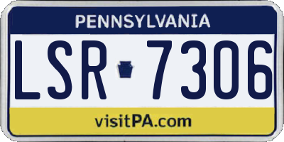 PA license plate LSR7306