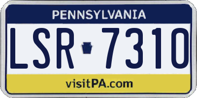 PA license plate LSR7310