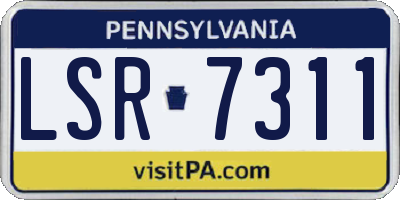 PA license plate LSR7311