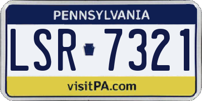 PA license plate LSR7321