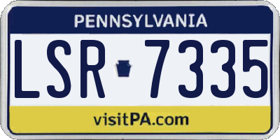 PA license plate LSR7335