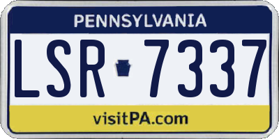PA license plate LSR7337