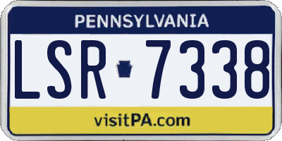 PA license plate LSR7338