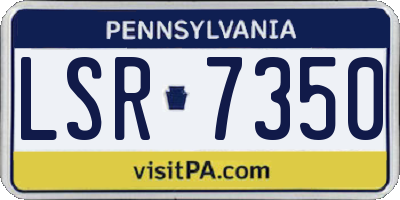 PA license plate LSR7350