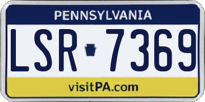 PA license plate LSR7369