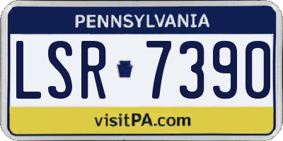PA license plate LSR7390