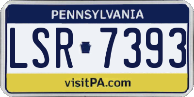 PA license plate LSR7393