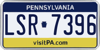 PA license plate LSR7396