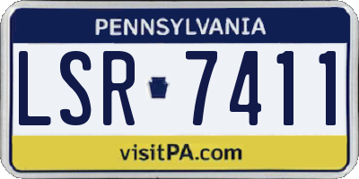 PA license plate LSR7411