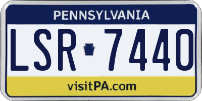 PA license plate LSR7440