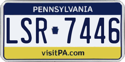 PA license plate LSR7446
