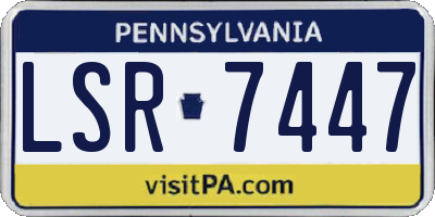PA license plate LSR7447