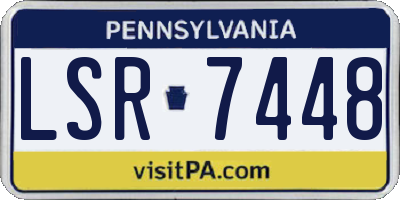 PA license plate LSR7448
