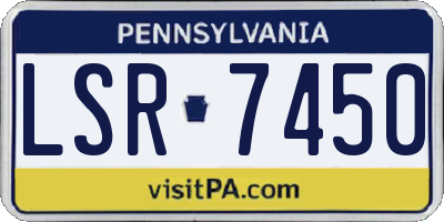 PA license plate LSR7450