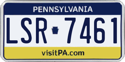 PA license plate LSR7461