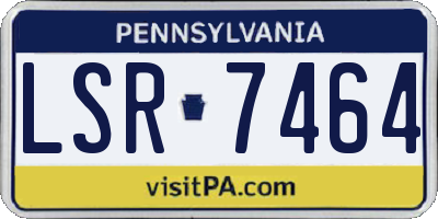 PA license plate LSR7464