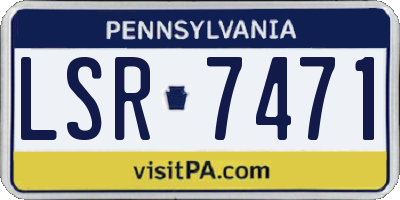 PA license plate LSR7471