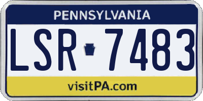 PA license plate LSR7483