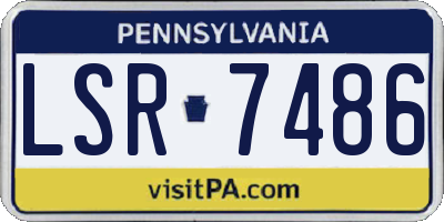 PA license plate LSR7486