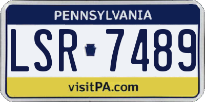 PA license plate LSR7489