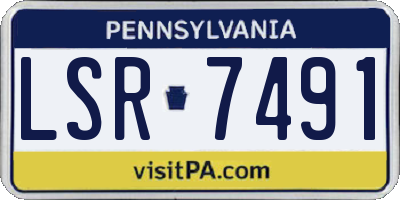 PA license plate LSR7491