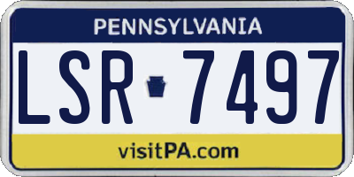 PA license plate LSR7497