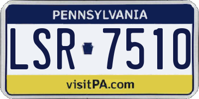 PA license plate LSR7510