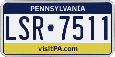 PA license plate LSR7511