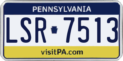 PA license plate LSR7513