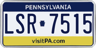 PA license plate LSR7515