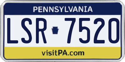 PA license plate LSR7520