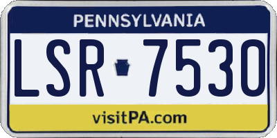 PA license plate LSR7530