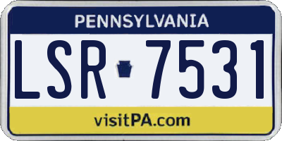 PA license plate LSR7531