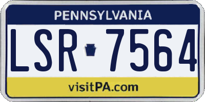 PA license plate LSR7564