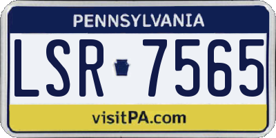 PA license plate LSR7565