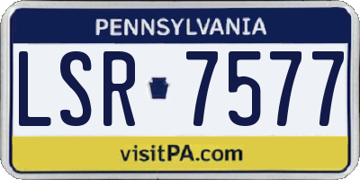 PA license plate LSR7577